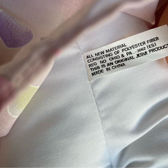 Vintage Jesvi Plush Baby Doll plastic face Blonde Hair Pink Outfit Rare Toy - Picture 5 of 6